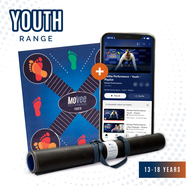 MoVee Performance - Youth Exercise Mat & 8 Online Video Exercise Programs*